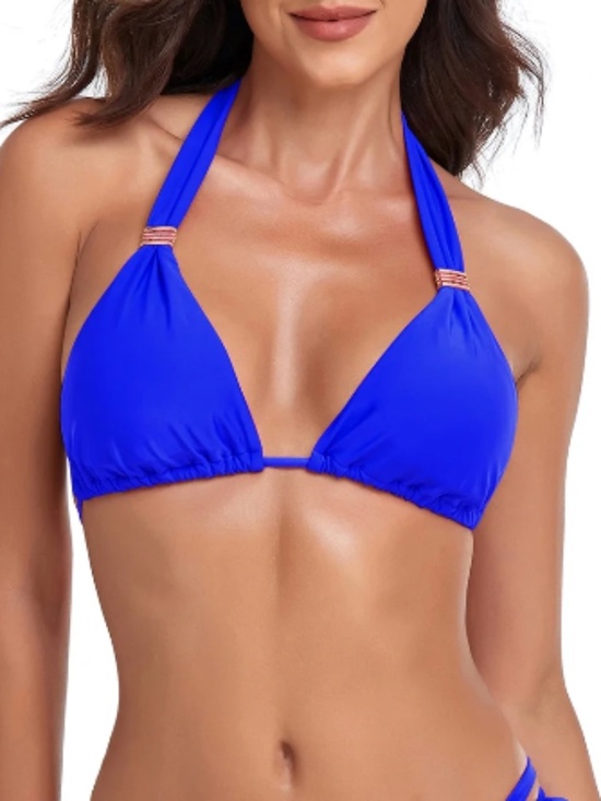RELLECIGA Other - RELLECIGA Women's Royal Blue Halter Triangle Bikini Swim Top M